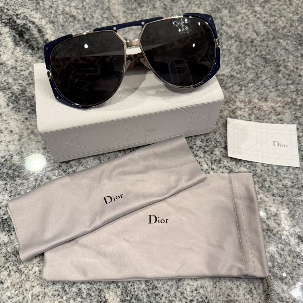 Dior Blue and Silver Sunglasses